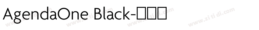 AgendaOne Black字体转换